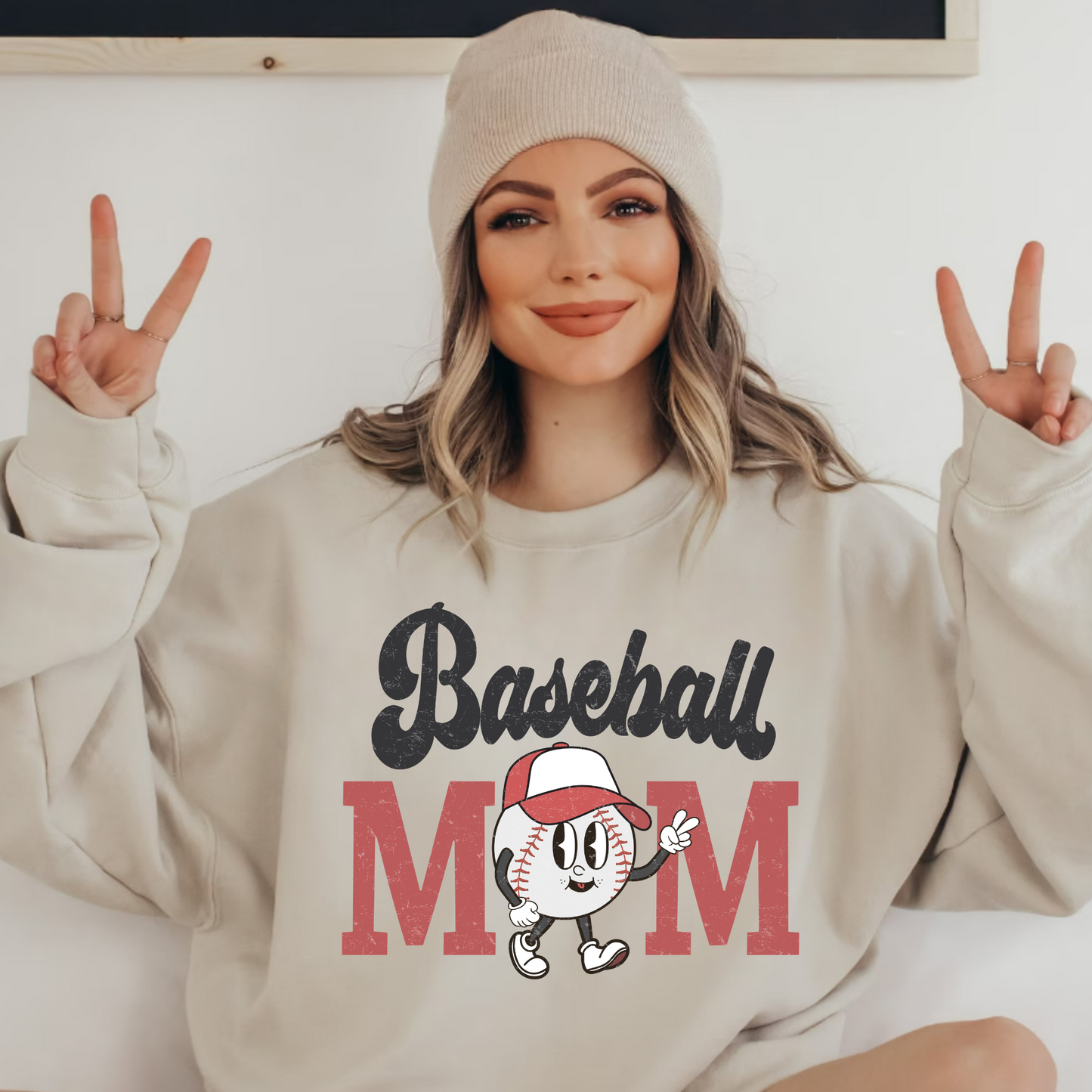 (shirt not included) Baseball MOM - Clear Film Transfer