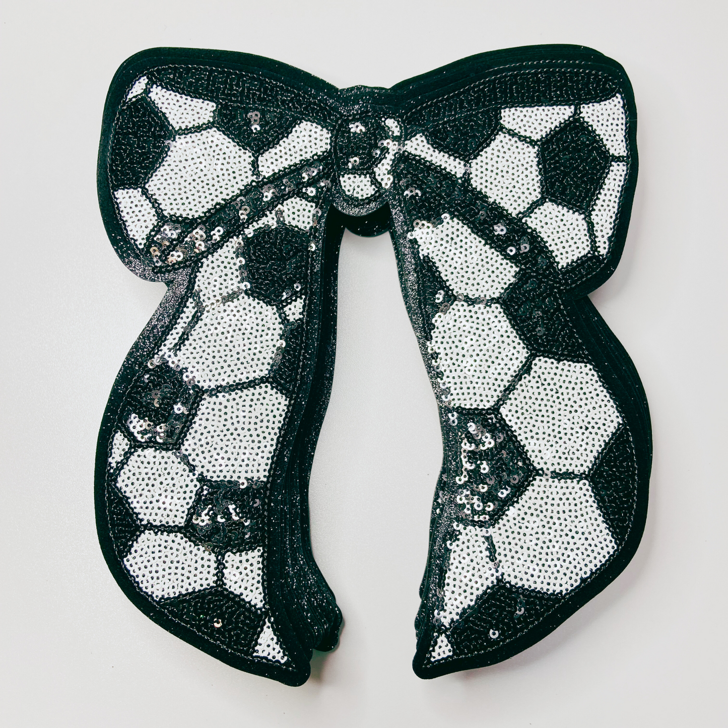 8" x 9" Soccer Bow - SEQUIN Patch