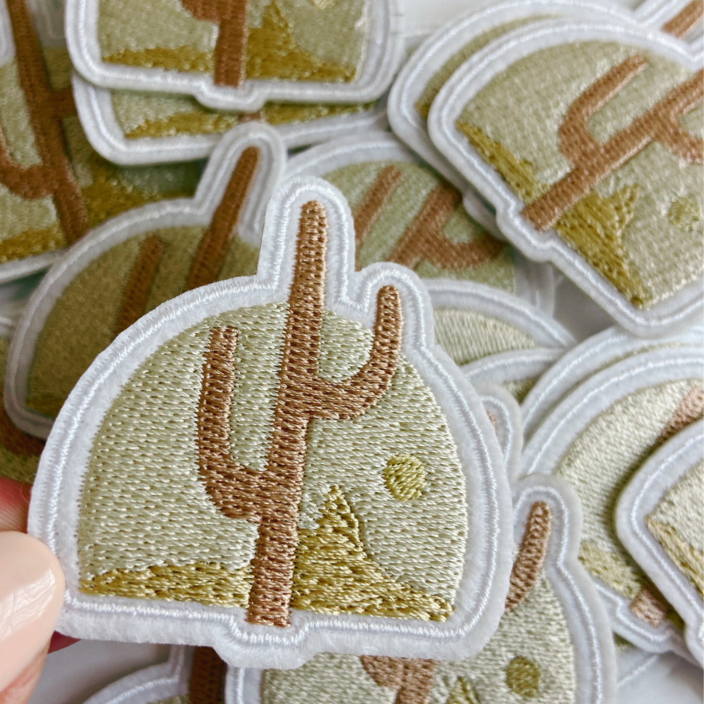 2.5" Tall Cactus - Embroidered Hat Patch