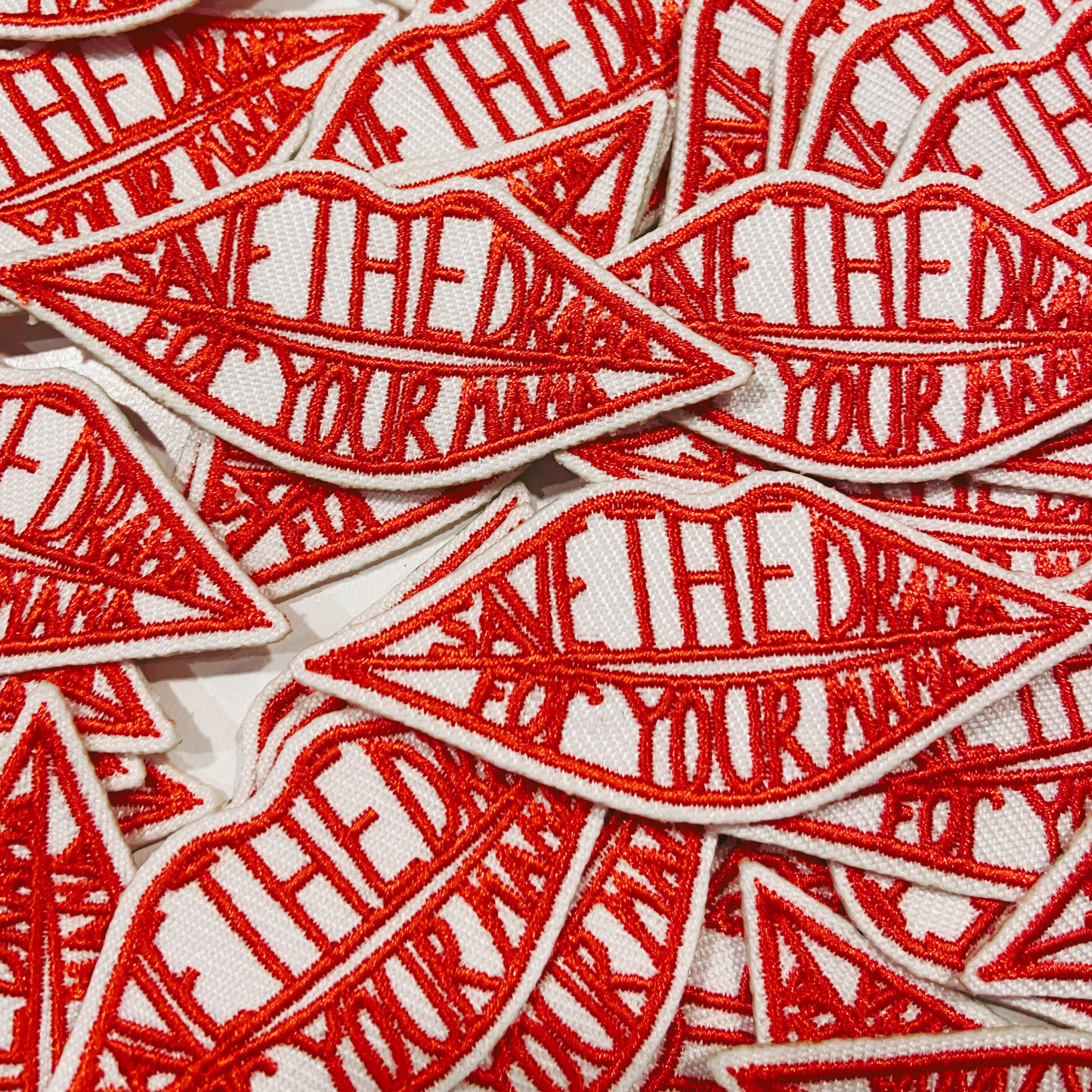 2.5" Save The Drama For Your Mama - Embroidered Hat Patch