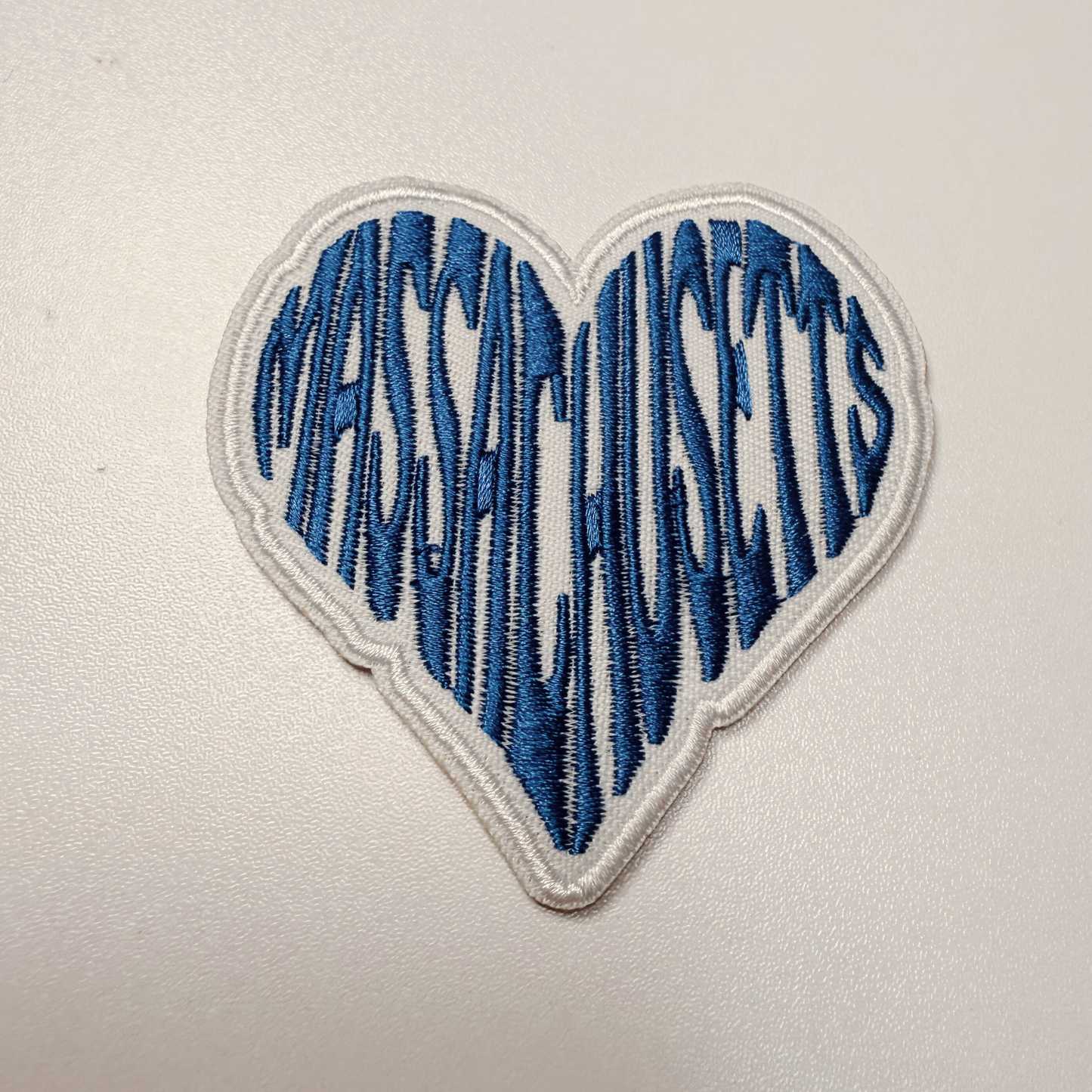 3" Massachusetts Heart - Embroidered Hat Patch