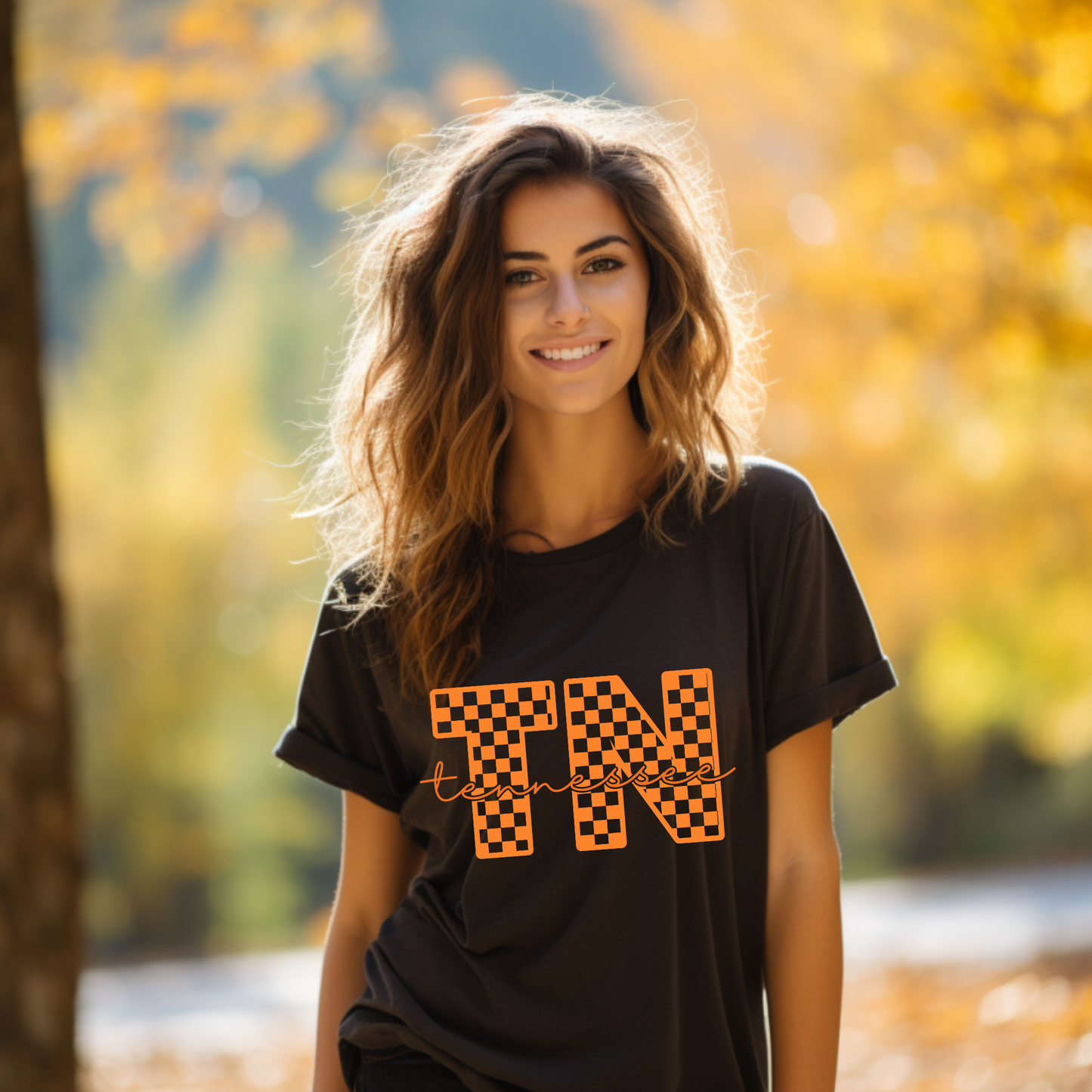 (shirt not included)Tennessee TN in Bright Orange - Screen print Transfer