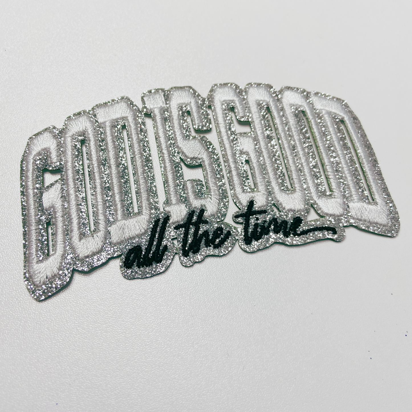 4" God Is Good - Embroidered Hat Patch