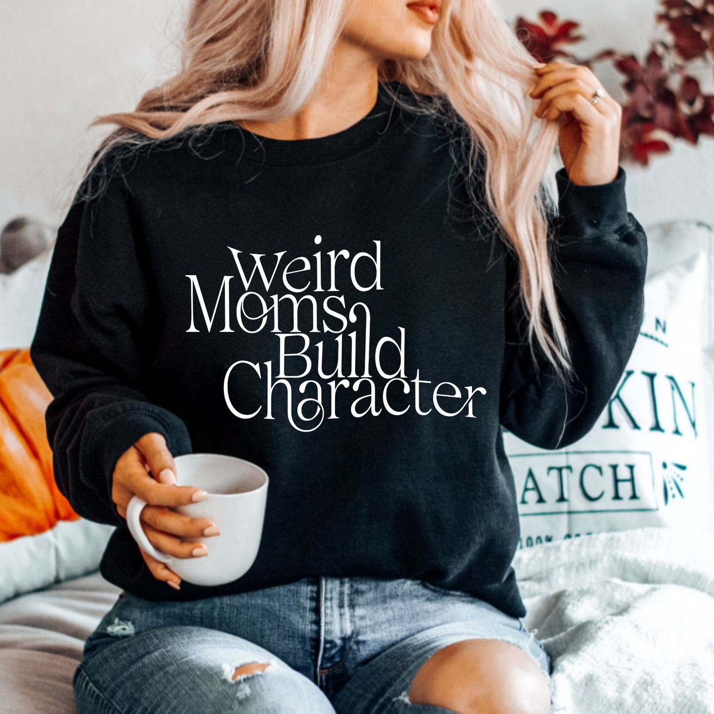 (shirt not included) Weird Moms Build Character - Screen print Transfer
