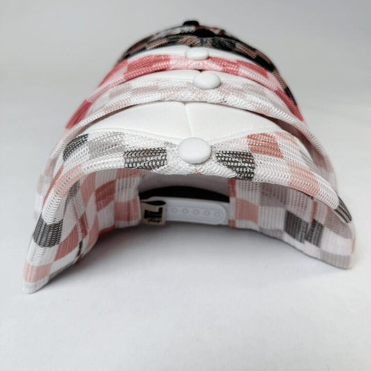 TEELUX - TRUCKER HAT BLANK - Neutral Multicolored Checkered