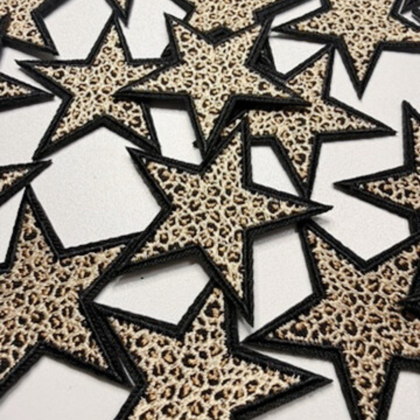 2" Star in Animal Print - Embroidered Hat Patch