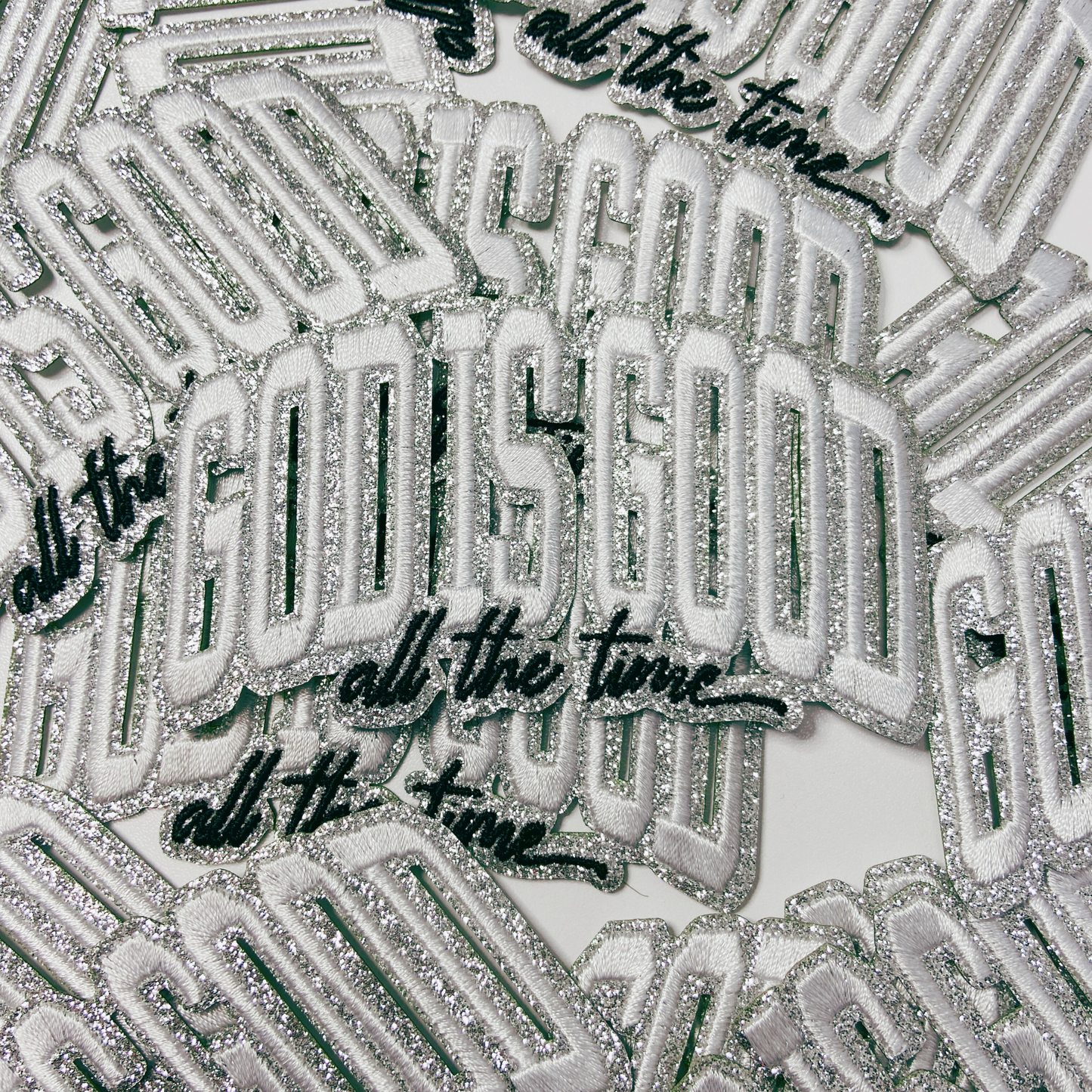4" God Is Good - Embroidered Hat Patch