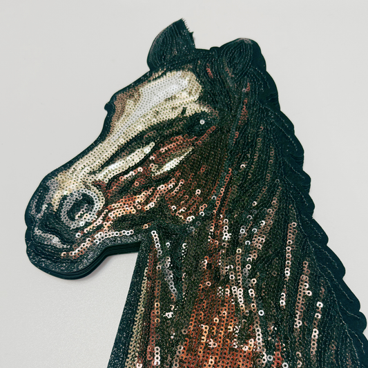 10" SEQUIN Western Horse - Sequin Patch
