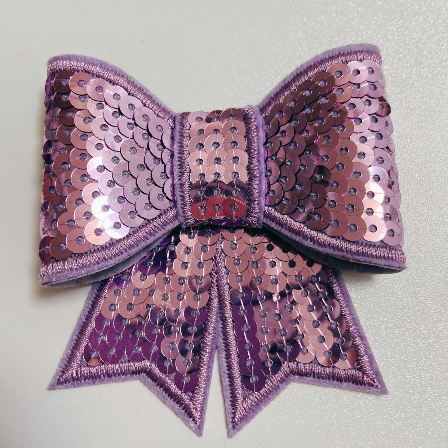 3 inch SEQUIN 3D Bow In PURPLE - SEQUIN Patch