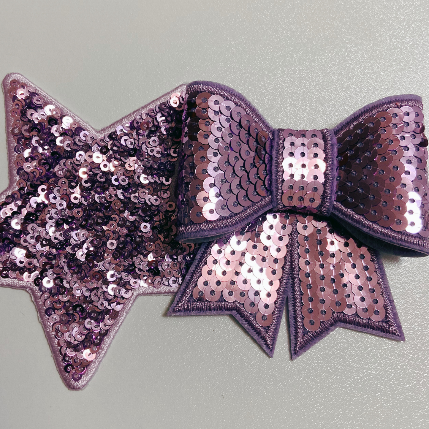 3 inch SEQUIN 3D Bow In PURPLE - SEQUIN Patch