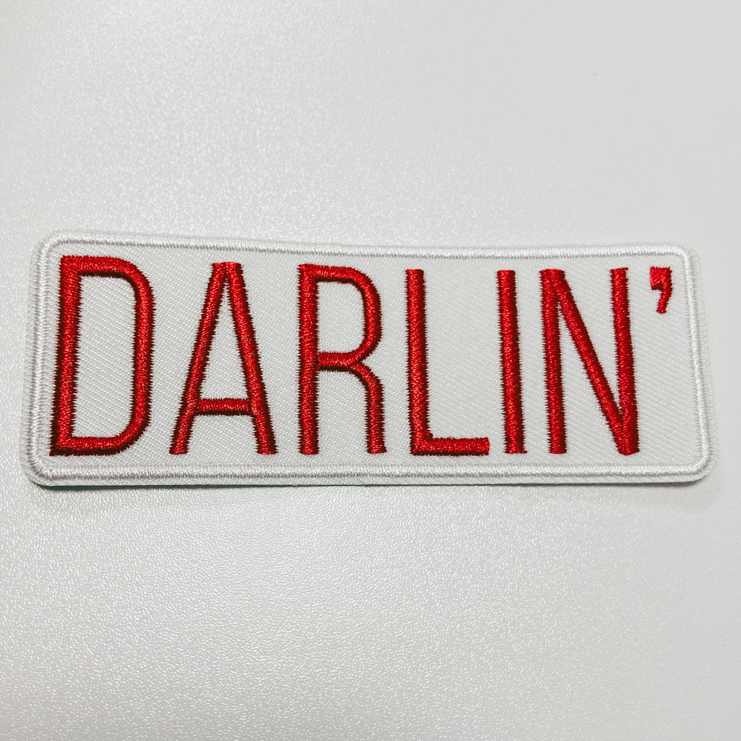 4" Darlin' in Red - Embroidered Hat Patch
