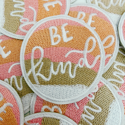 2" Be Kind - Embroidered Hat Patch