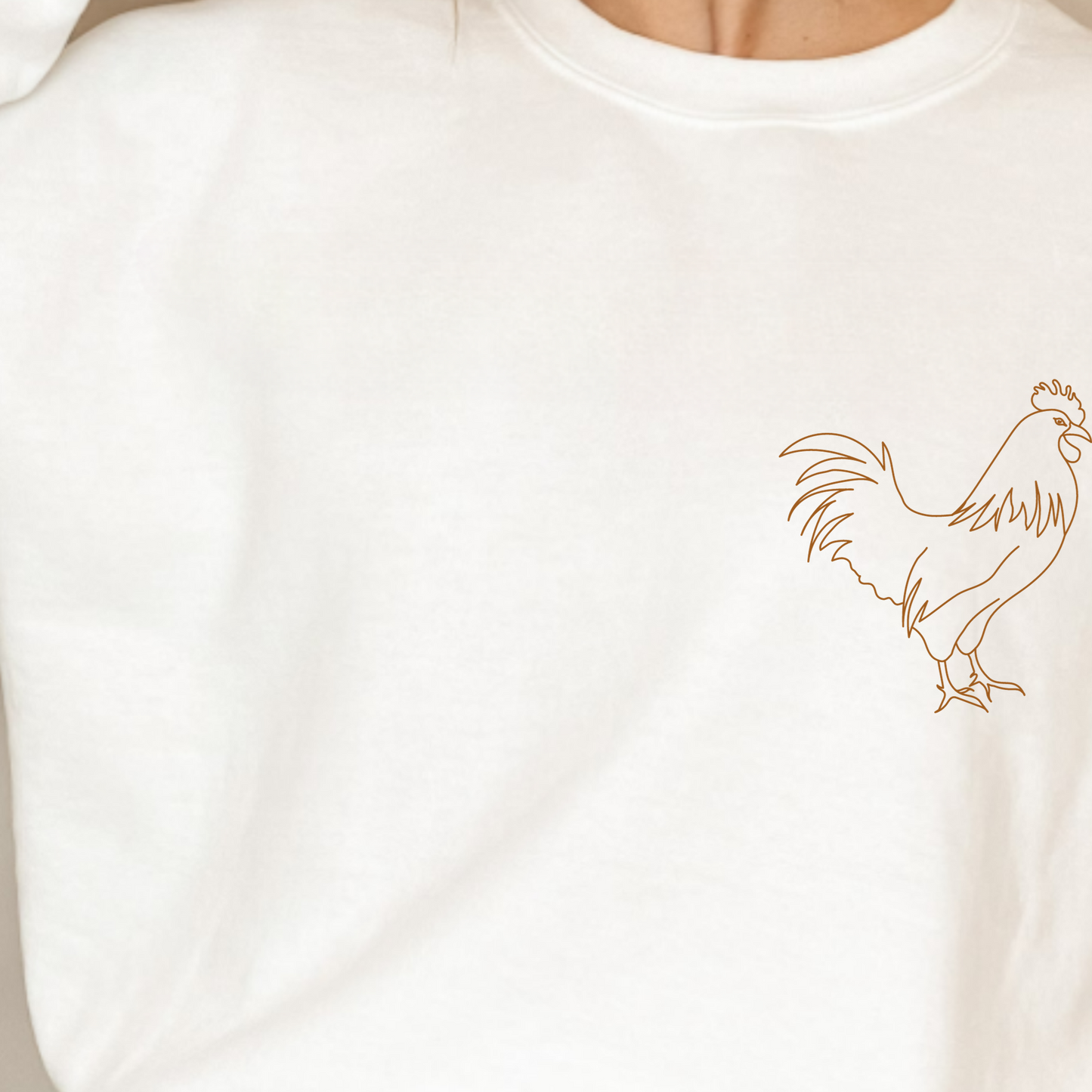 (Shirt not included) Rooster POCKET -  Matte Clear Film Transfer