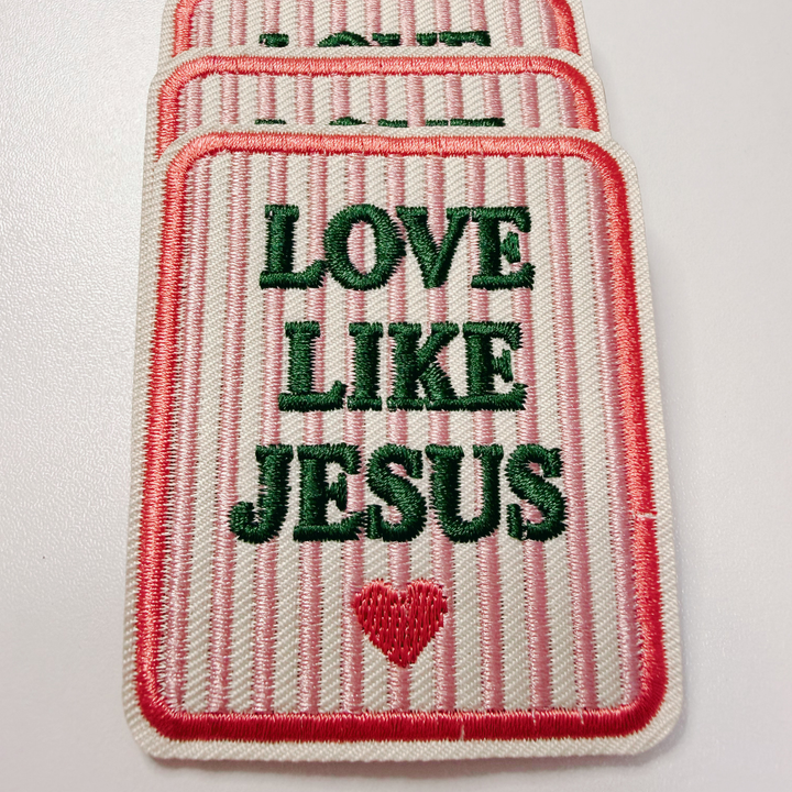 2" x 2.5" Love Like Jesus -  Embroidered Hat Patch