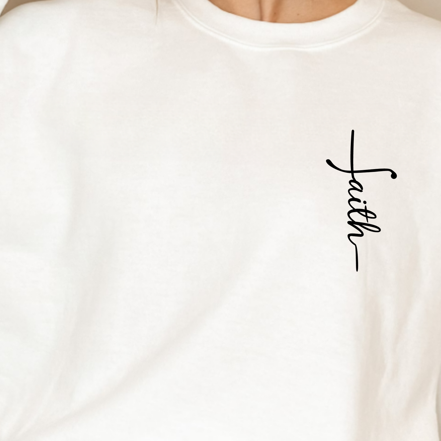 (shirt not included) Faith Pocket - Matte Clear Film Transfer