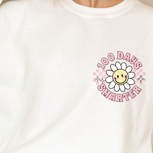 (Shirt not included) 7" 100 Days Smarter - Clear Film Transfer