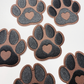 2.5" Paw Print  -  Embroidered Hat Patch