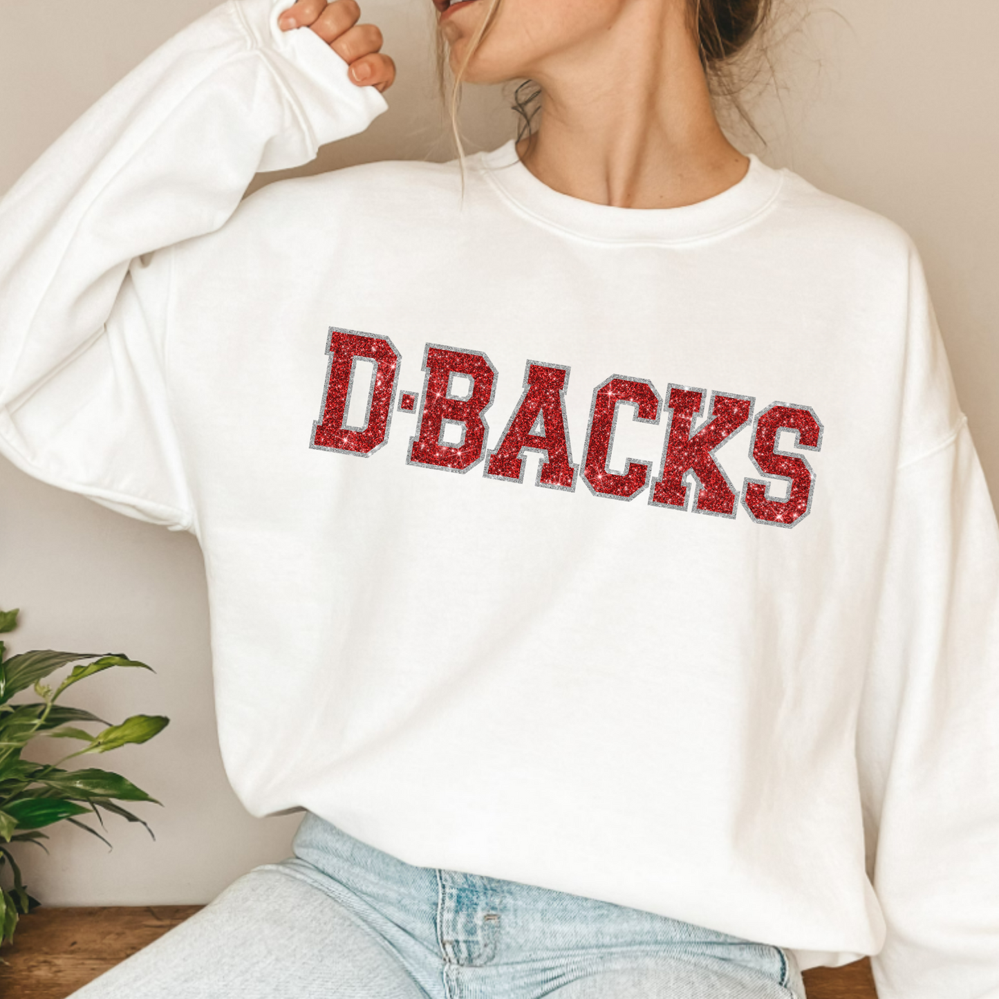 (Shirt not included) Faux Sequin D-BACKS- Clear Film Transfer