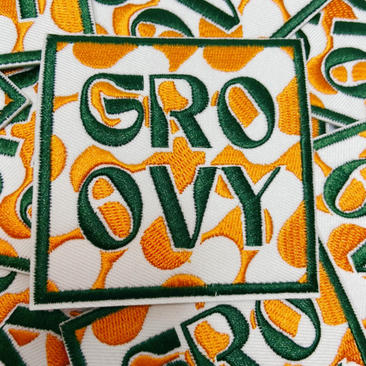 3" GROOVY - Embroidered Hat Patch