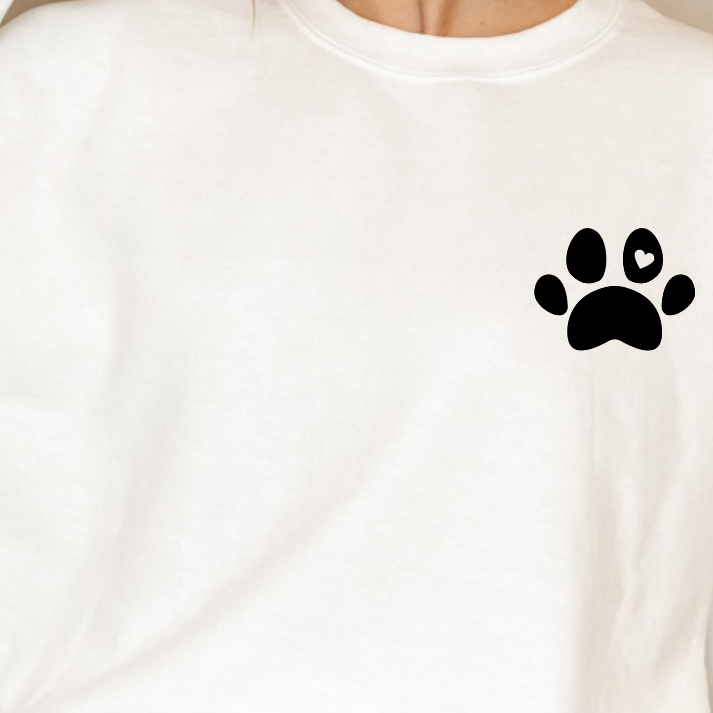 (Shirt not Included)  Dog Paw Pocket-  Clear Film Transfer