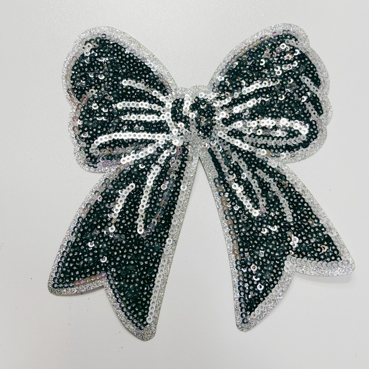 5.5" Sequin Bow - Sold in Sets of 2 - multiple color choices.  - SEQUIN Patch