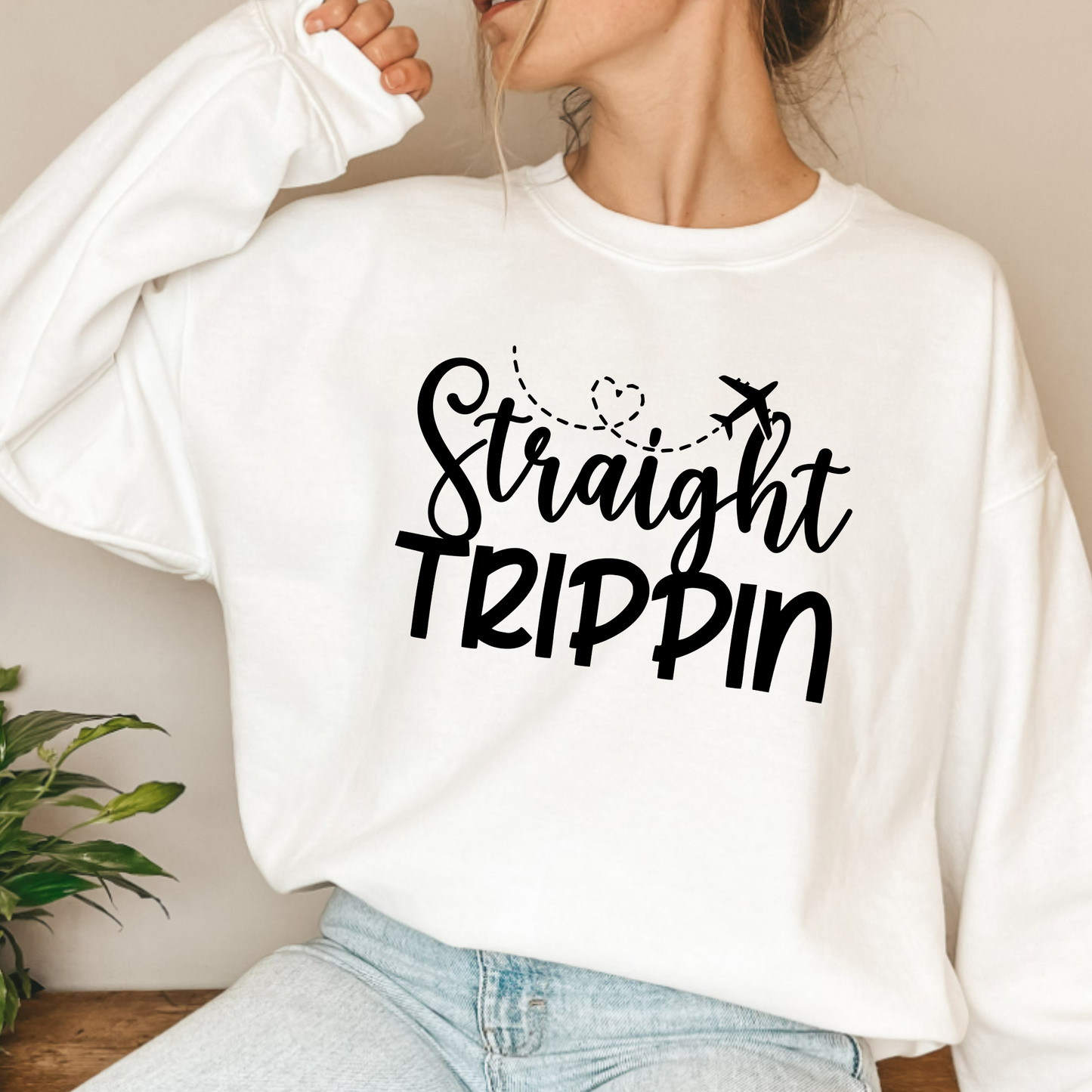 (shirt not included) Straight Trippin' in Black  - Screen print Transfer