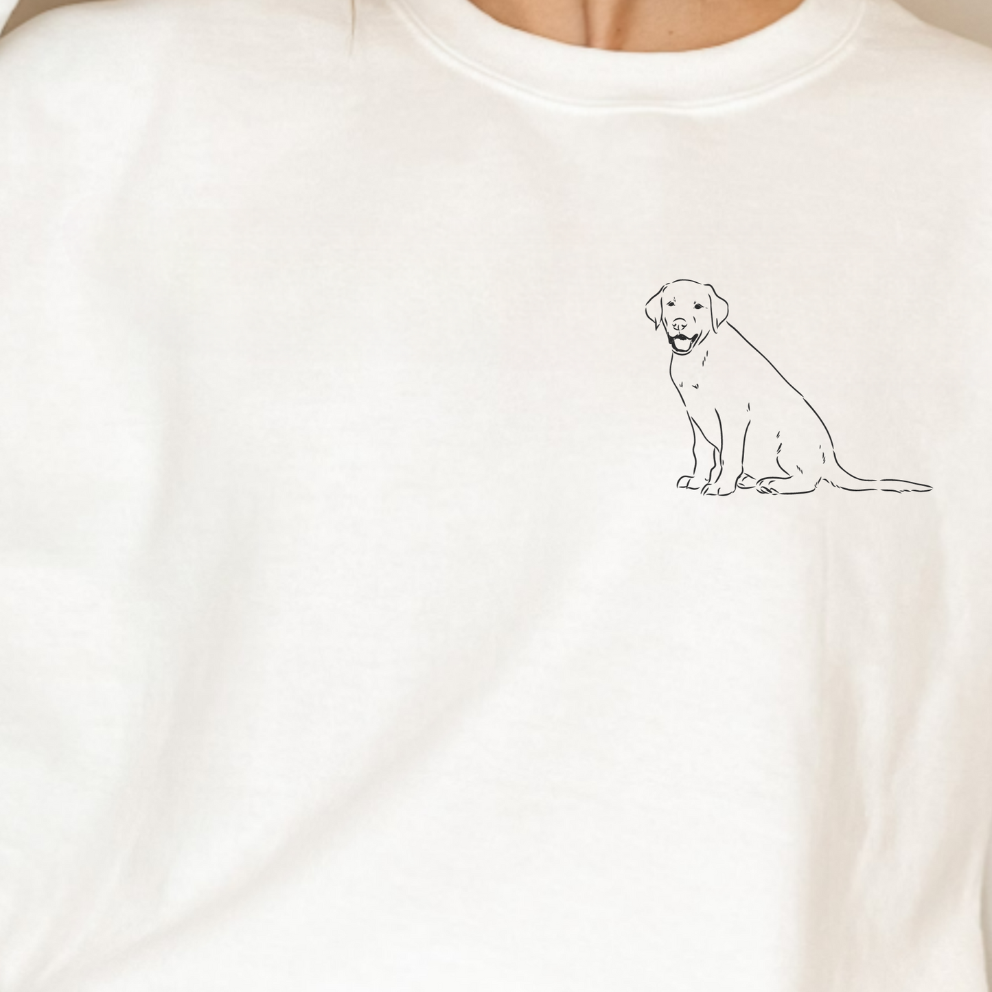 (Shirt not included) Labrador POCKET - Clear Film Transfer