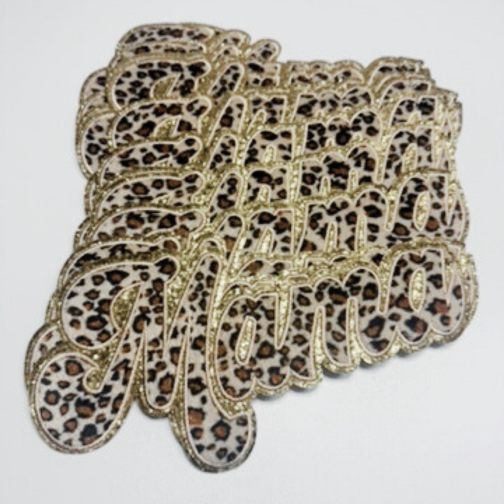 11" MAMA in Animal Print  - Chenille Patch