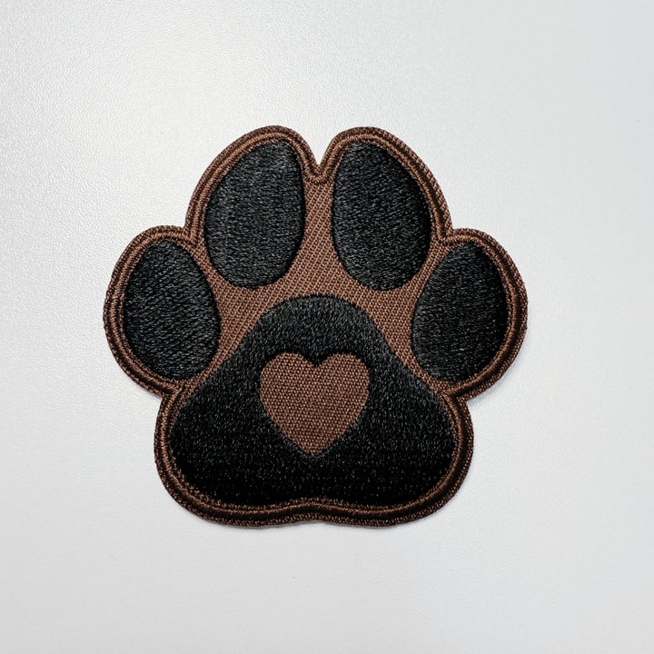 2.5" Paw Print  -  Embroidered Hat Patch