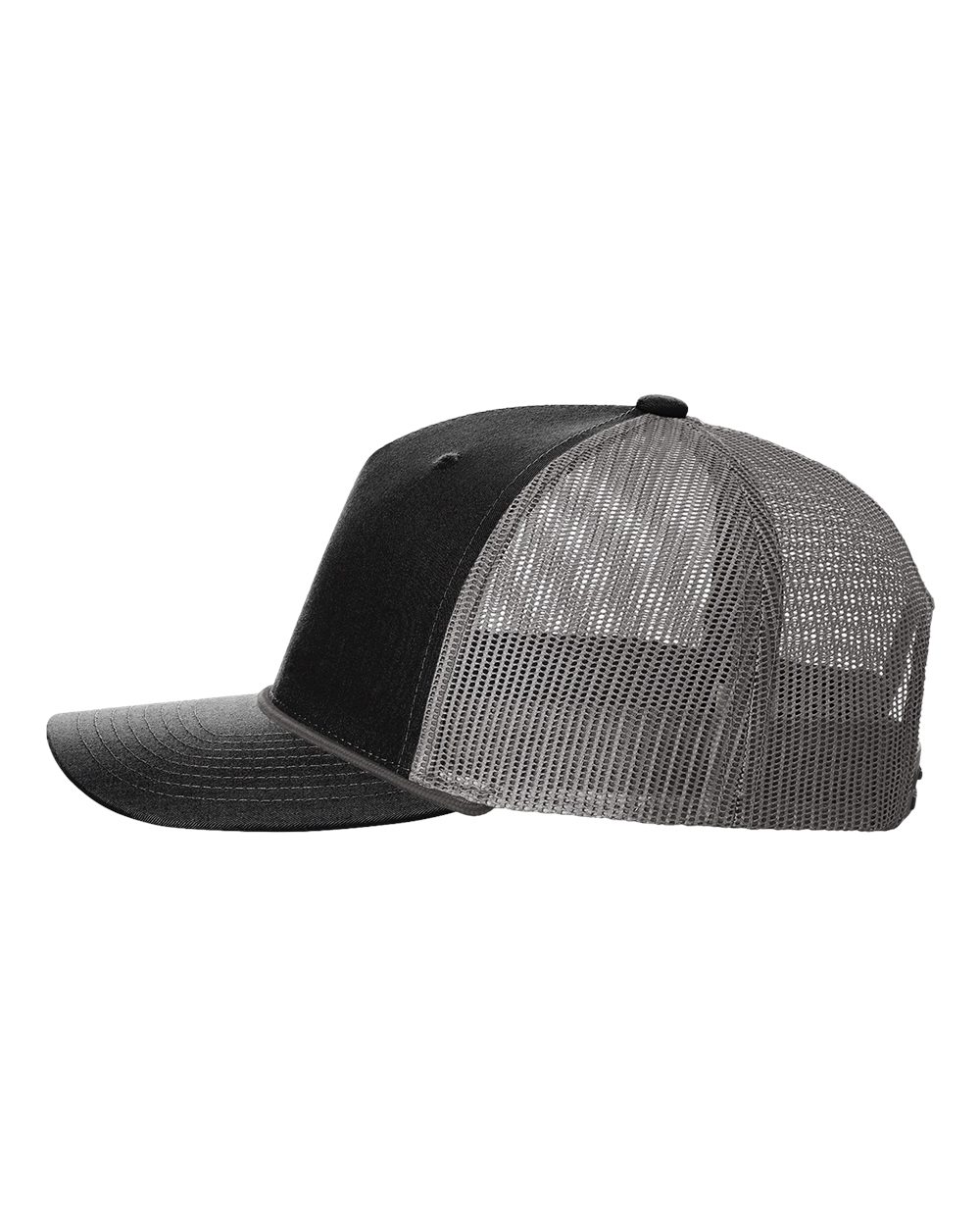 Richardson Five-Panel Trucker Rope Cap - 112FPR Black / Charcoal
