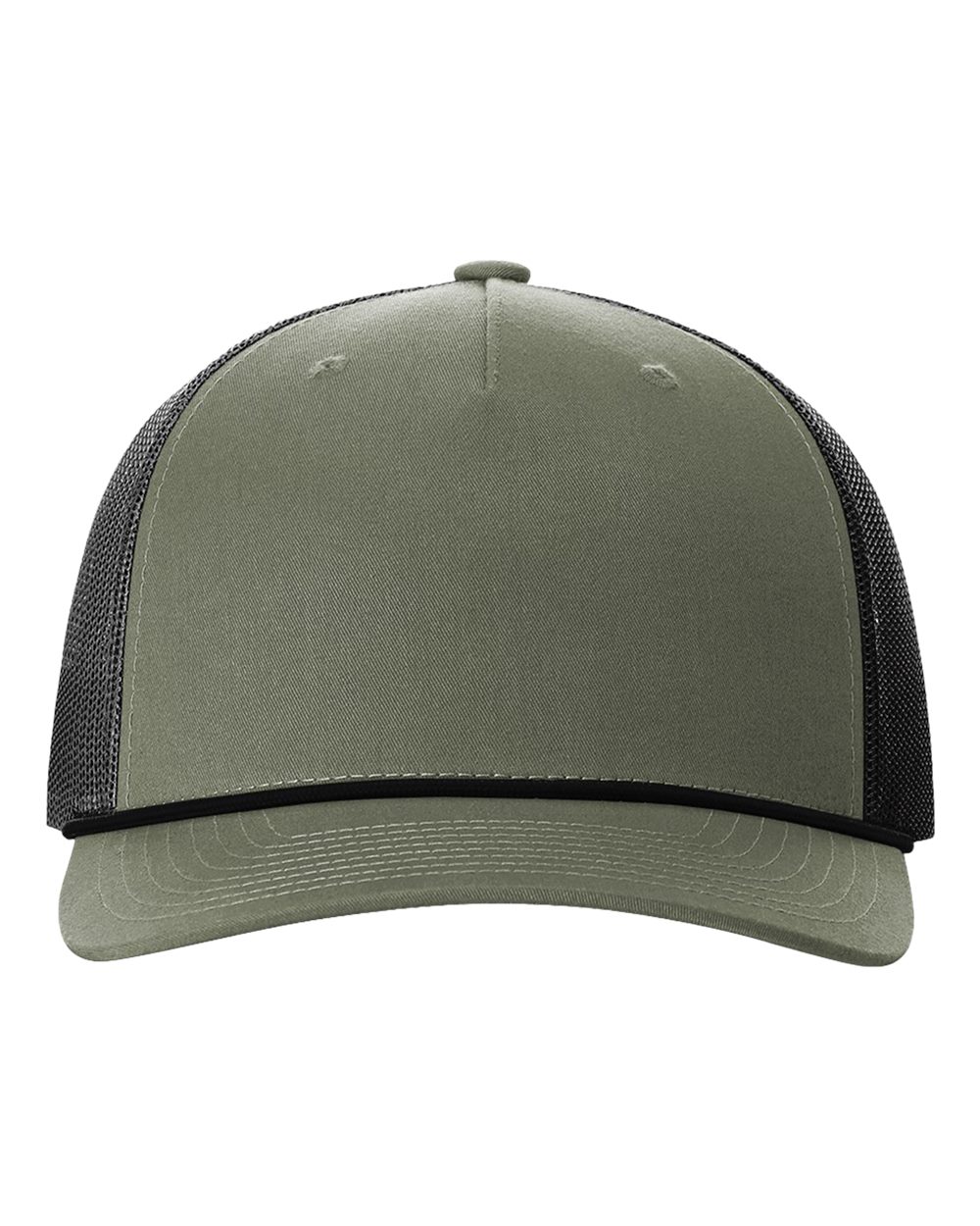 Richardson Five-Panel Trucker Rope Cap - 112FPR Loden Green / Black