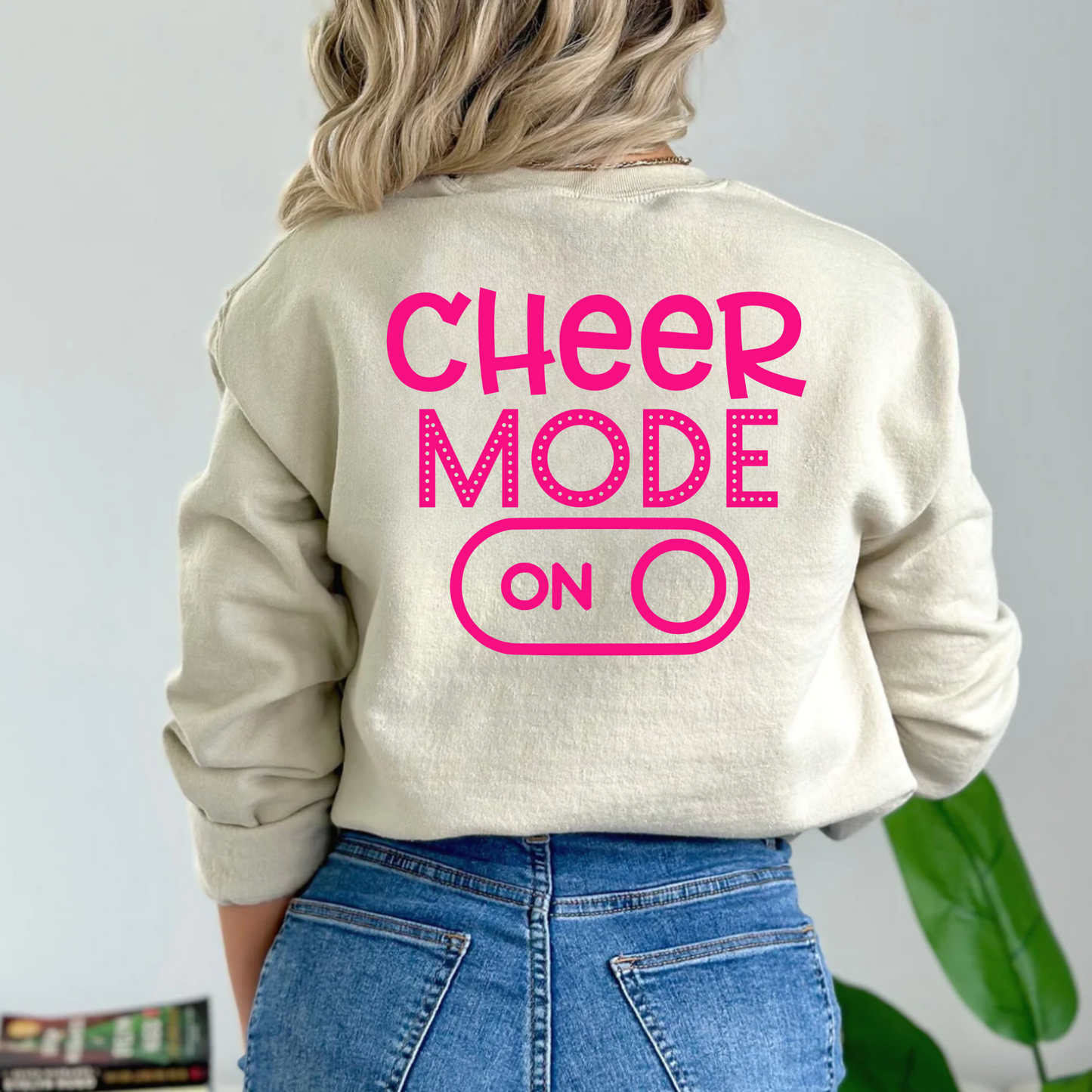 (shirt not included) CHEER Mode ON - Hot Pink -  Screen print Transfer