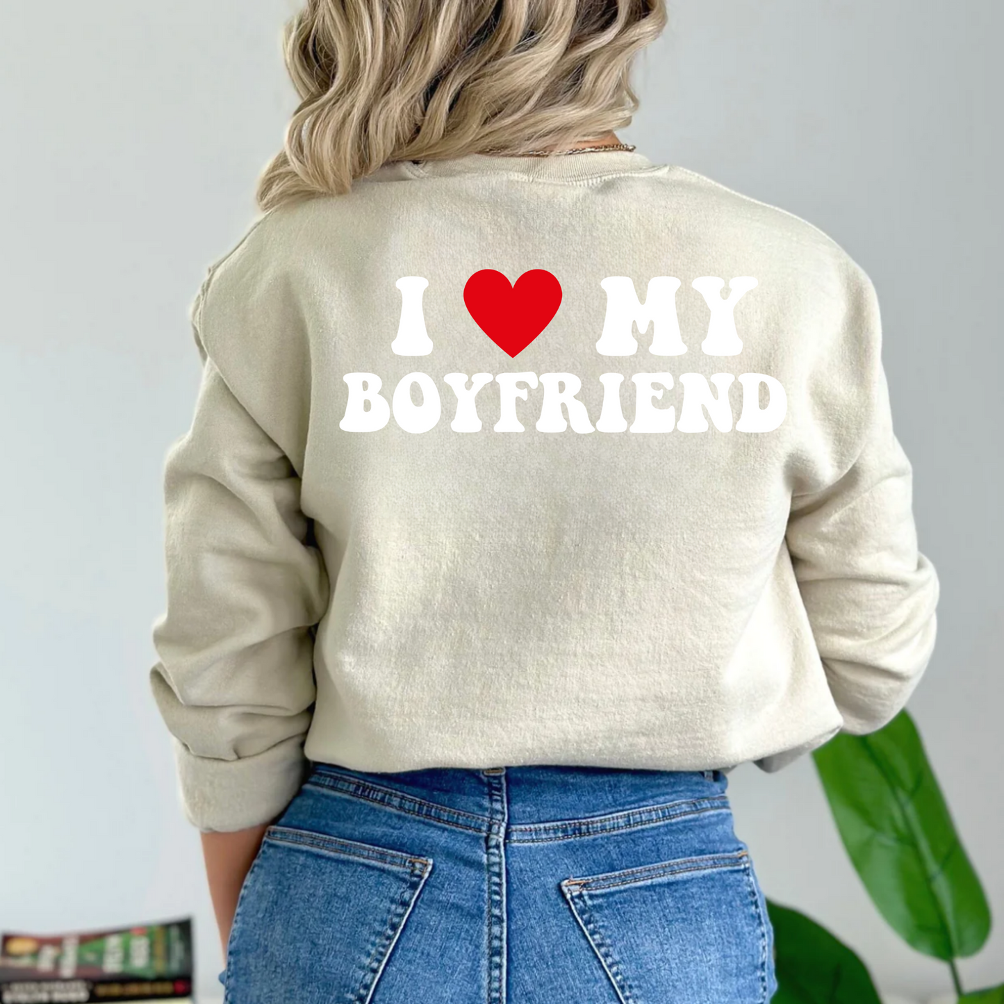 (Shirt not included) I Love my Girlfriend / Boyfriend -  Matte Clear Film Transfer