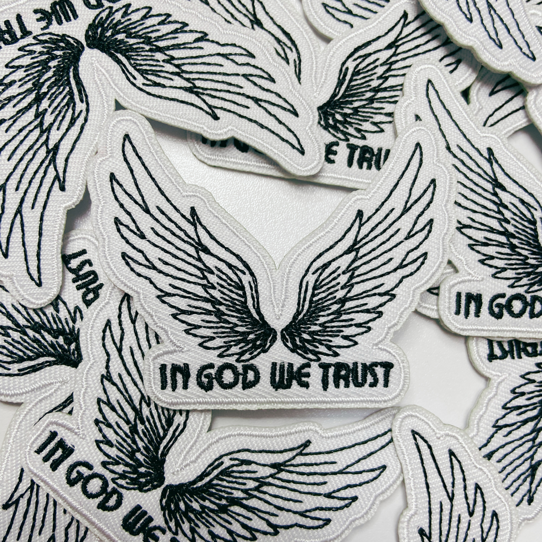 2.5" In God We Trust  -  Embroidered Hat Patch