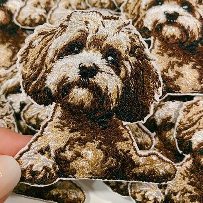 3" Cavapoo -  Embroidered Hat Patch