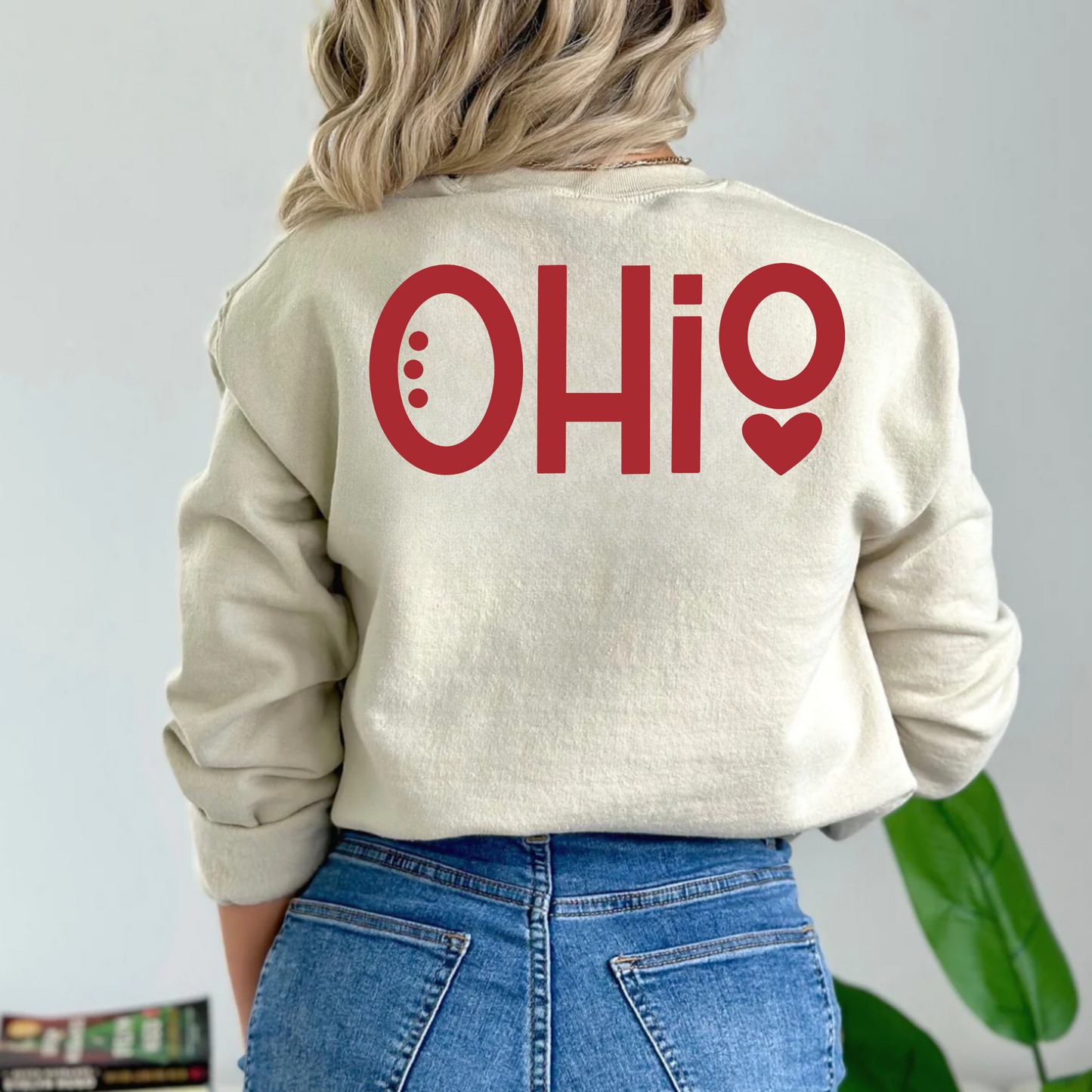 (shirt not included) OHIO Heart in RED -  Screen print Transfer