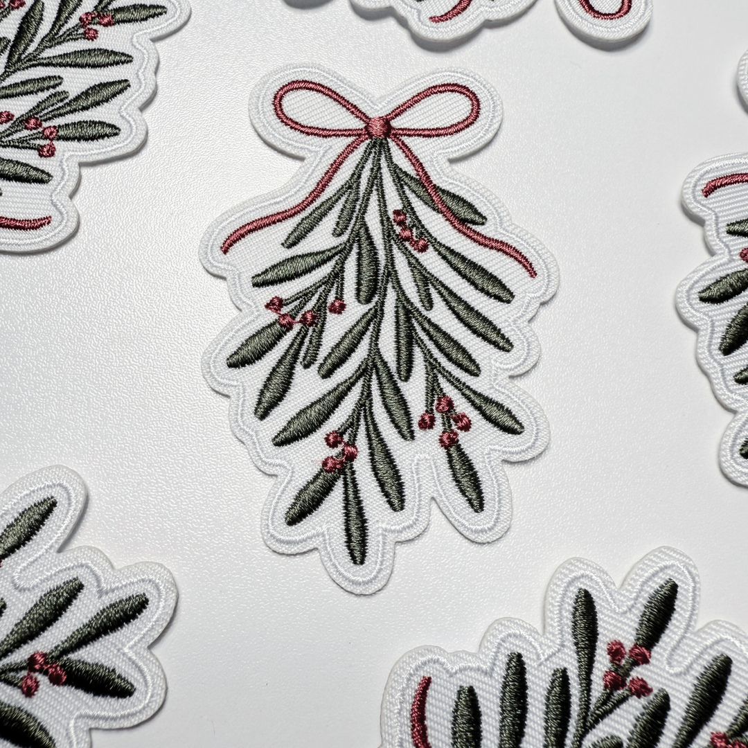 3" Mistletoe -  Embroidered Hat Patch