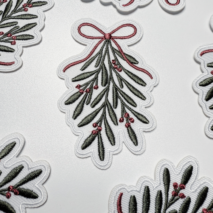 3" Mistletoe -  Embroidered Hat Patch