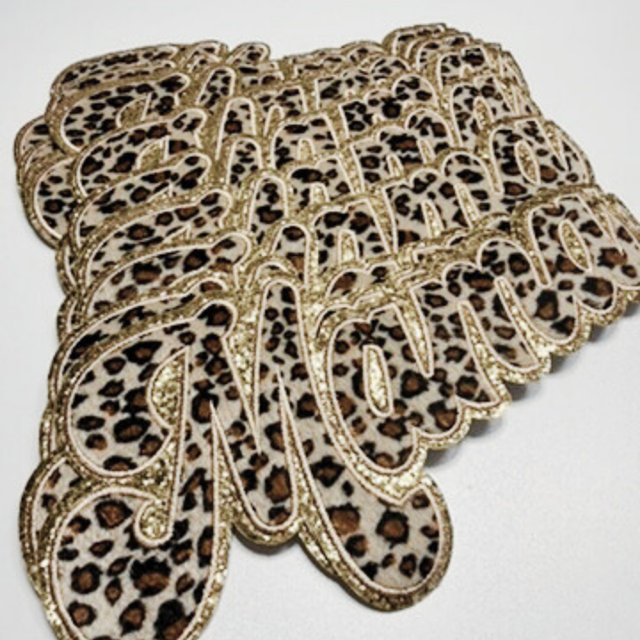 11" MAMA in Animal Print  - Chenille Patch