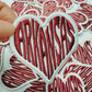 2" Arkansas Heart -  Embroidered Hat Patch