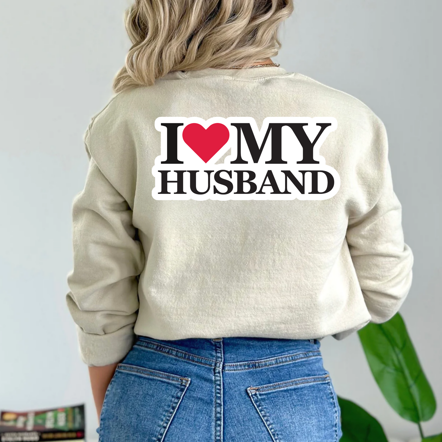 (Shirt not included) I Love my WIFE / HUSBAND-  Matte Clear Film Transfer