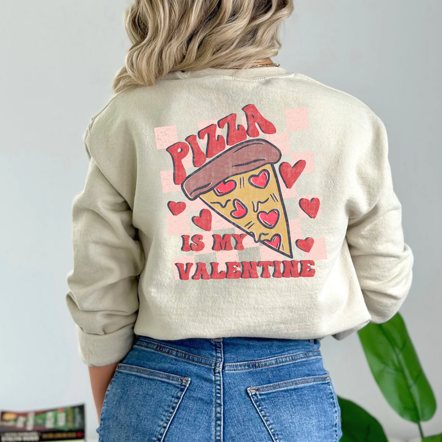 (Shirt not included) PIZZA is my Valentine - Clear Film Transfer