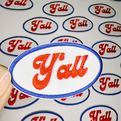 3" Y'all -  Embroidered Hat Patch