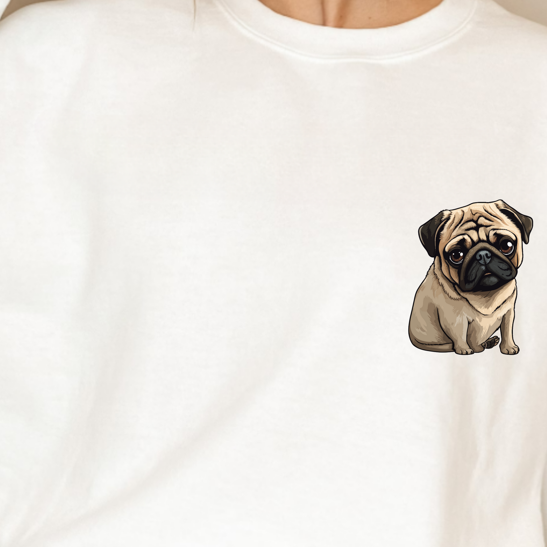 pug in pocket shirt