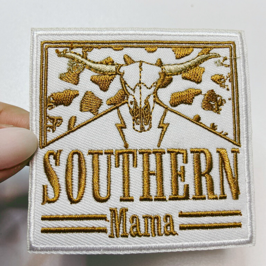 3" Southern Mama - Embroidered Hat Patch