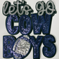 10" lets go cowboys - SEQUIN Patch