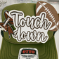 3” Football Bow -  Embroidered Hat Patch (larger version)