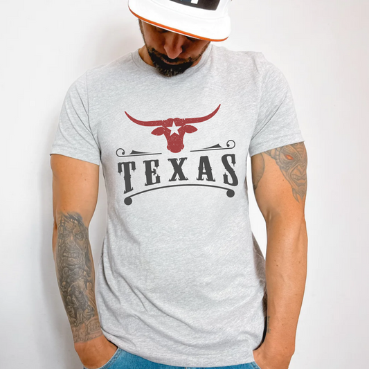 (Shirt not included) Texas longhorn - Clear Film Transfer