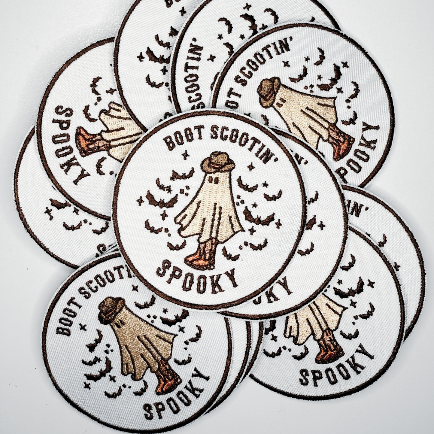 3" Boot Scootin' Spooky -  Embroidered Hat Patch