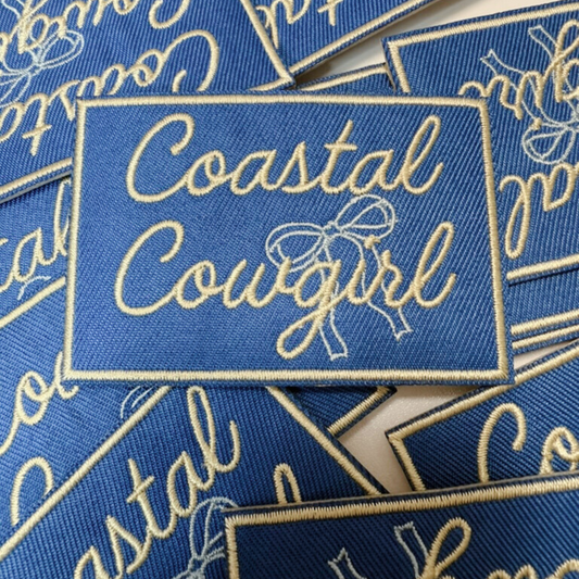 3" Coastal Cowgirl ( Rectangle) - Embroidered Hat Patch